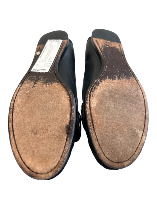 Cole Haan Shoe Size 8 Black Leather Almond Toe Buckle Detail Flat Loafer Shoes Black / 8