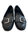 Cole Haan Shoe Size 8 Black Leather Almond Toe Buckle Detail Flat Loafer Shoes Black / 8