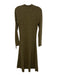 Jason Wu Size M Olive Green Cashmere Ribbed Knit Speckled Long Sleeve Dress Olive Green / M