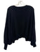 Essentiel Antwerp Size One Size Black Acrylic & Mohair Blend Knit Poncho Sweater Black / One Size
