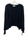 Essentiel Antwerp Size One Size Black Acrylic & Mohair Blend Knit Poncho Sweater Black / One Size