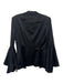 Alice + Olivia Size 4 Black Wool Blend High Neck Hook & Eye Front Jacket Black / 4