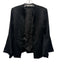 Alice + Olivia Size 4 Black Wool Blend High Neck Hook & Eye Front Jacket Black / 4