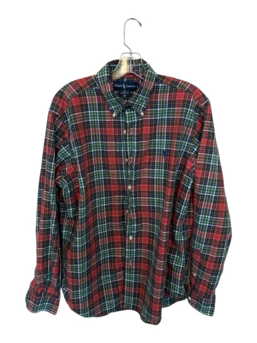 Ralph Lauren Size L Multi Cotton Plaid Button Up Collar Men's Shirt Multi / L