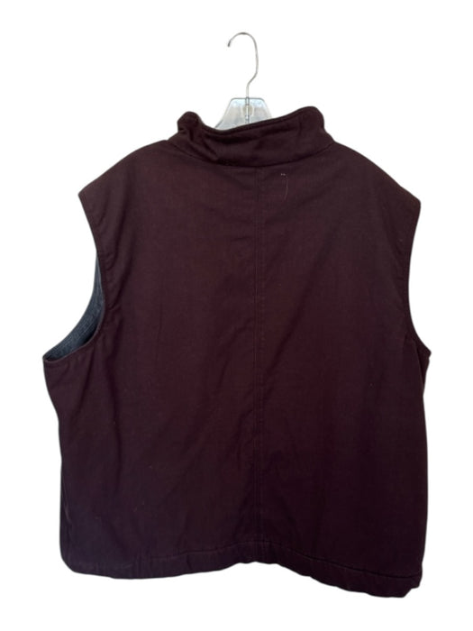 Columbia Size XXL Brown Polyester Blend Zip Up Leather Detail Pocket Men's Vest Brown / XXL