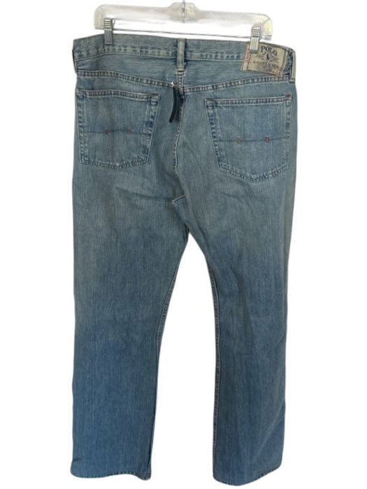 Polo Size 36/30 Acid Wash Cotton Straight Leg Belt Loops Men's Jeans Acid Wash / 36/30