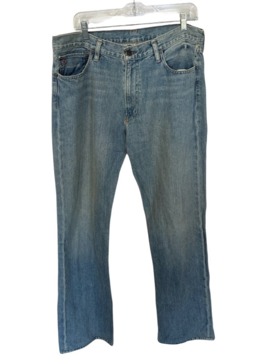 Polo Size 36/30 Acid Wash Cotton Straight Leg Belt Loops Men's Jeans Acid Wash / 36/30