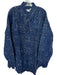 Orvis Size XL Blue & White Linen Bandana Collar front pocket Men's Shirt Blue & White / XL