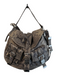 Michael Kors Black & Green Leather Animal Skin Silver Hardware Envelope Hem Bag Black & Green / M