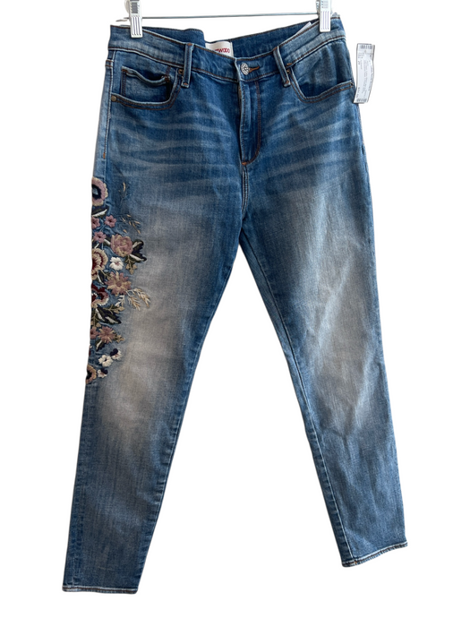 Driftwood Size 29 Light Wash Cotton Blend Mid Rise Embroidered Detail Jeans Light Wash / 29
