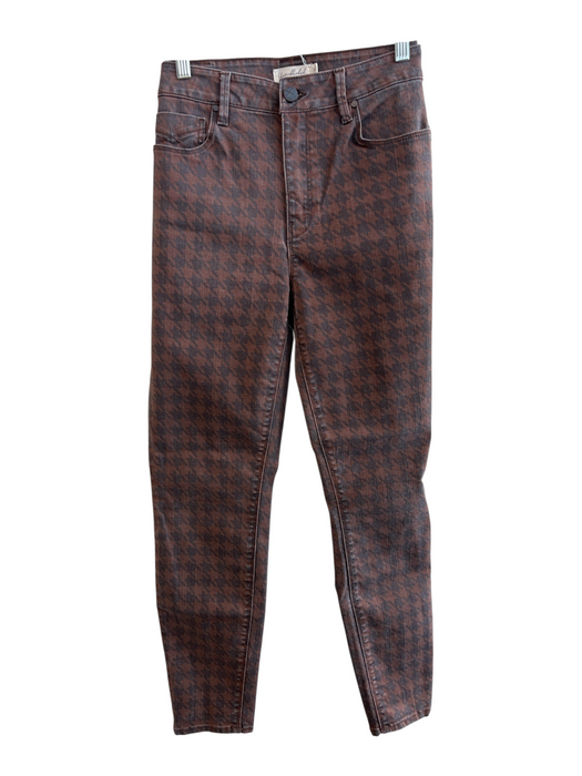 Unpublished Size 31 Brown Cotton Blend High Rise Houndstooth 5 Pocket Jeans Brown / 31