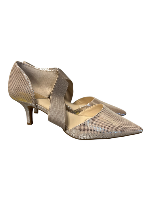 Alex Marie Shoe Size 8.5 Beige Manmade Material Pointed Toe Shimmer Detail Heels Beige / 8.5