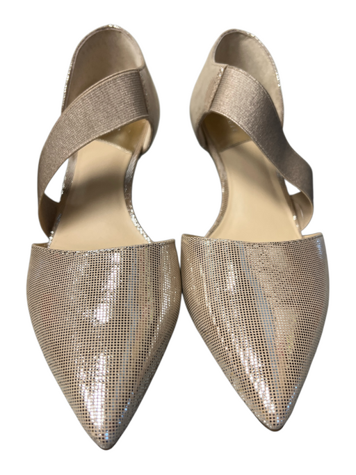 Alex Marie Shoe Size 8.5 Beige Manmade Material Pointed Toe Shimmer Detail Heels Beige / 8.5