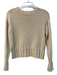 J.Crew Size S Cream Cotton Round Neck Crop Long Sleeve Sweater Cream / S