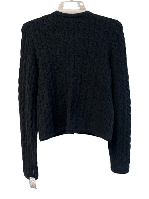 J.Crew Size XS Black Cotton Round Neck Button Down Long Sleeve Sweater Black / XS