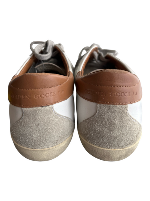 Golden Goose Shoe Size 39 White Leather Lace Up Distressed Suede Detail Sneakers White / 39