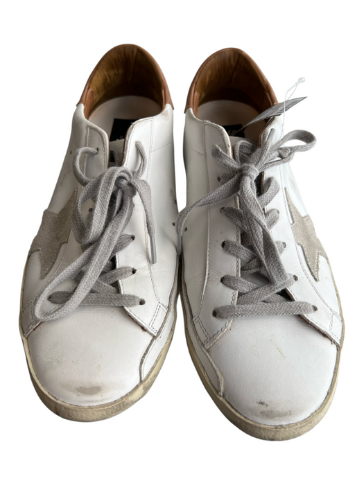Golden Goose Shoe Size 39 White Leather Lace Up Distressed Suede Detail Sneakers White / 39