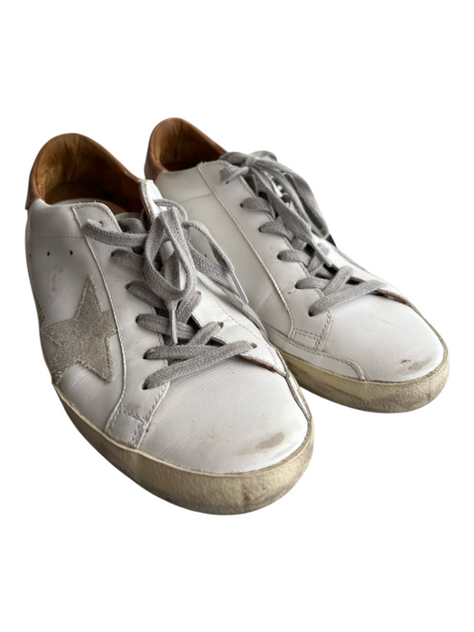Golden Goose Shoe Size 39 White Leather Lace Up Distressed Suede Detail Sneakers White / 39
