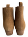 Marc Fisher Shoe Size 8.5 Tan Suede Pointed Pull On Stacked Heel Booties Tan / 8.5