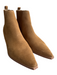 Marc Fisher Shoe Size 8.5 Tan Suede Pointed Pull On Stacked Heel Booties Tan / 8.5