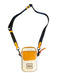 Coach White & Orange Leather Pouch Strap Zip Close Crossbody Purse White & Orange / XS