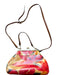 Patricia Nash Pink & Yellow Leather Flowers Kiss Lock Adjustable Strap Purse Pink & Yellow / M