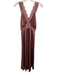 The Kooples Size 1 Mauve Pink Silk Lace Trim Cutout Criss Cross Back Slip Dress Mauve Pink / 1