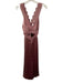 The Kooples Size 1 Mauve Pink Silk Lace Trim Cutout Criss Cross Back Slip Dress Mauve Pink / 1