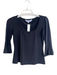 Trina Turk Size Small Black Viscose Blend Scoop Neck 3/4 Sleeve Top Black / Small