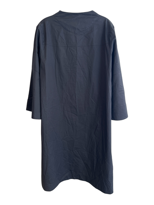 Diane Bailey Size XL Black Cotton Blend Front Zip Long Wide Sleeve Dress Black / XL
