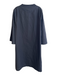 Diane Bailey Size XL Black Cotton Blend Front Zip Long Wide Sleeve Dress Black / XL