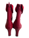 Stuart Weitzman Shoe Size 6 Red Leather Suede Ombre Pointed Square Toe Booties Red / 6