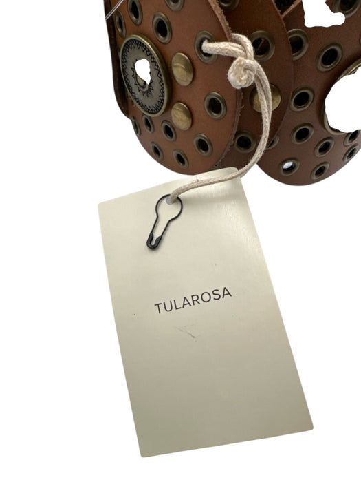 Tularosa Brown Bronze hardware Grommets Circles Statement Belts Brown / M/L
