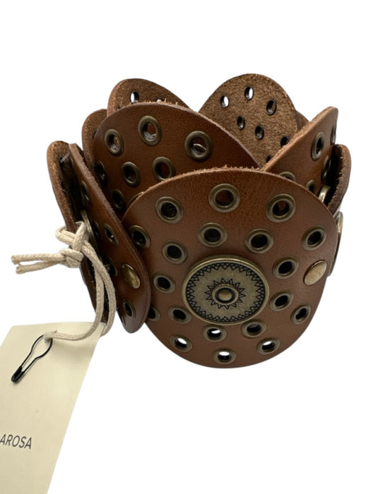 Tularosa Brown Bronze hardware Grommets Circles Statement Belts Brown / M/L
