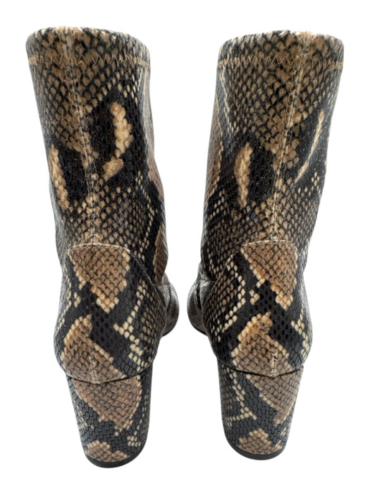 Stuart Weitzman Shoe Size 6.5 Black, Brown, Beige Leather Upper Shimmer Booties Black, Brown, Beige / 6.5