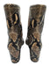 Stuart Weitzman Shoe Size 6.5 Black, Brown, Beige Leather Upper Shimmer Booties Black, Brown, Beige / 6.5