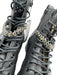 Valentino Garavani Shoe Size 38.5 Black Leather Gold Studs Combat Booties Black / 38.5