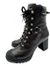 Valentino Garavani Shoe Size 38.5 Black Leather Gold Studs Combat Booties Black / 38.5