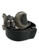 Ba&sh Black & Silver Leather Adjustable Hook Moon Belts Black & Silver / 85