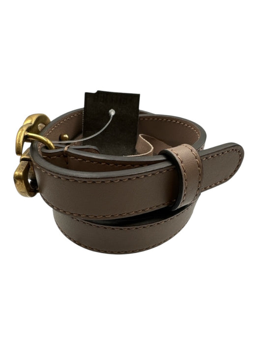 Gucci Taupe Gray Leather Brass Buckle Thin GG Marmont Belts Taupe Gray / 80/32