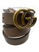 Gucci Taupe Gray Leather Brass Buckle Thin GG Marmont Belts Taupe Gray / 80/32