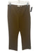 Vince Size L Olive Green Cotton Blend Elastic Waist Cropped Straight Leggings Olive Green / L