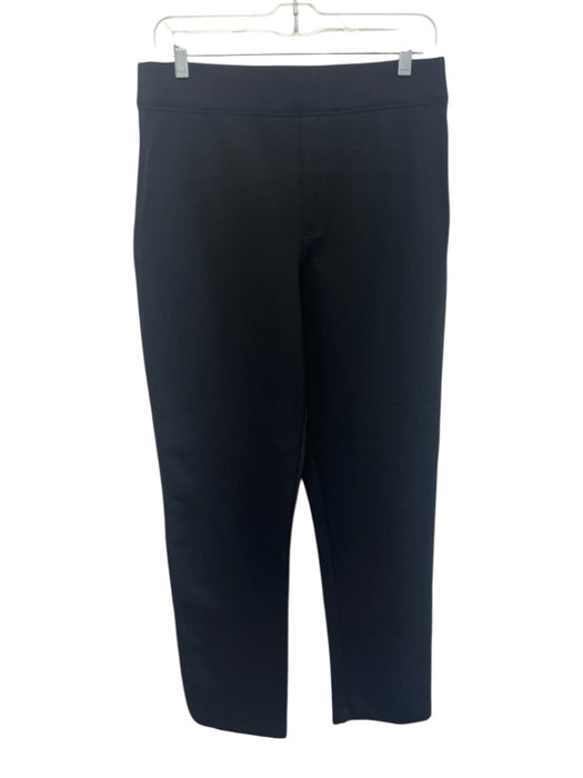 Spanx Size L Black Rayon Blend High Rise Straight Pants Black / L