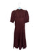 Sea New York Size 0 Brown Cotton 3/4 Balloon Sleeve Ruffles Buttons Dress Brown / 0