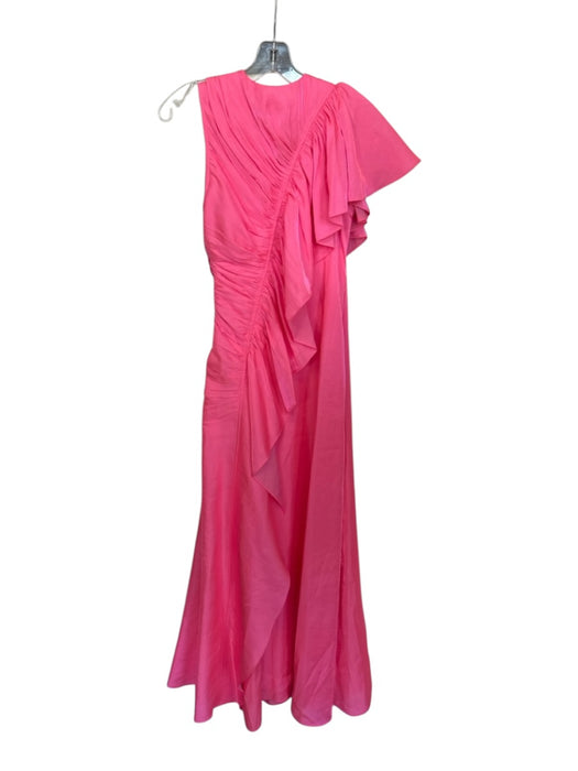 Ulla Johnson Size 0 Hot pink Viscose Blend Flutter Sleeves Gathered Maxi Dress Hot pink / 0