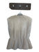 Rebecca Taylor Size Est S Gray & Cream Lamb leather Faux Fur Full ZIp Vest Gray & Cream / Est S