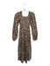 Mille Resort & Travel Size XS Tan & black Cotton Long Balloon Sleeve Maxi Dress Tan & black / XS