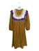 Sea New York Size 0 Brown & Purple Cotton Long Balloon Sleeve Tie Dye Maxi Dress Brown & Purple / 0