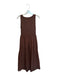 Hill House Size XS Brown Rayon Blend Smocked Striped Sleeveless Maxi Dress Brown / XS