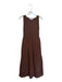 Hill House Size XS Brown Rayon Blend Smocked Striped Sleeveless Maxi Dress Brown / XS